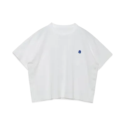 sacai S Cotton Jersey T-Shirt "White"