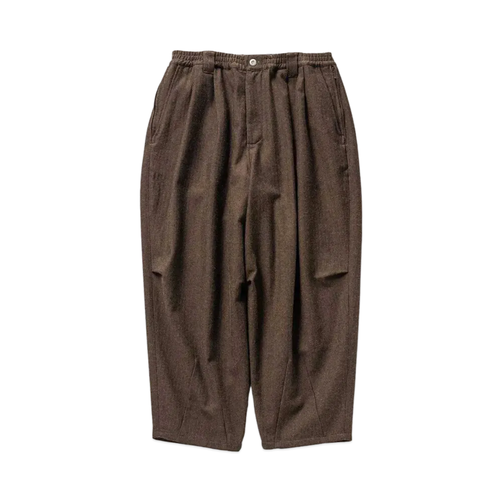 TIGHTBOOTH Wool Herringbone Balloon Pants "Brown"