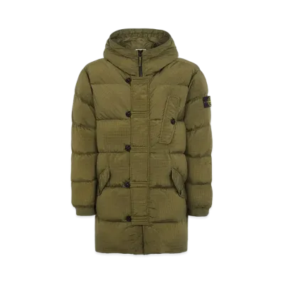 Stone Island 71432 Macro Ripstop Nylon Metal in Econyl Regenerated Nylon Down-TC "Olive Green"