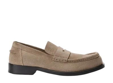LOEWE Bobine Loafer in Suede Calfskin "Hazelnut"
