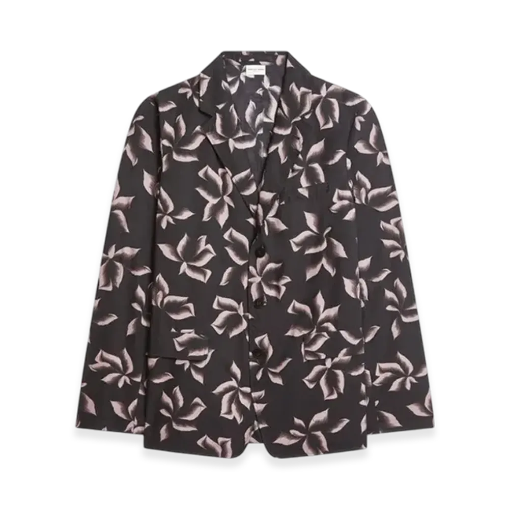 DRIES VAN NOTEN Printed Cotton Blazer "Auber"