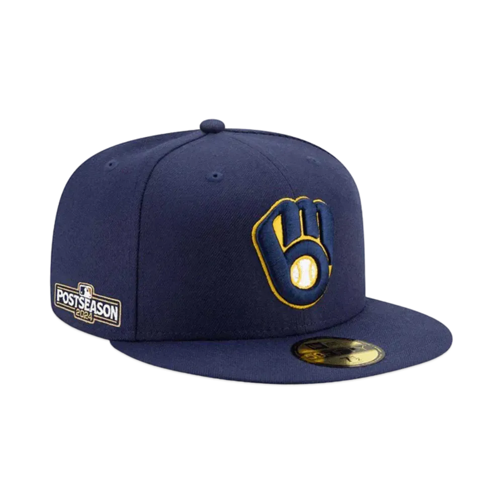 NEW ERA 59Fifty MLB Post Season 2024 Side Patch Milwaukee Brewers "Navy"