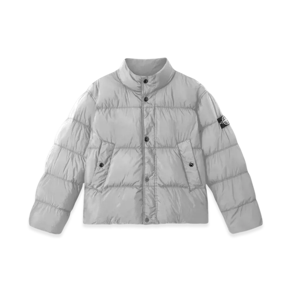 Stone Island Crinkle Reps Ny Recycled Nylon Bomber "Gray"