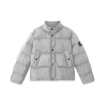 Stone Island Crinkle Reps Ny Recycled Nylon Bomber "Gray"