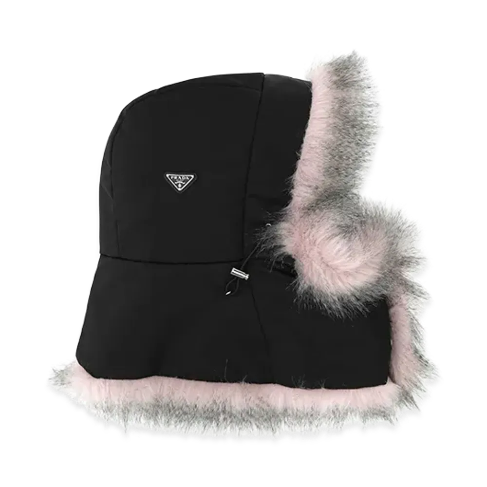 PRADA Women's Re-Nylon Hat "Black"
