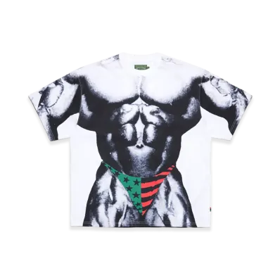 DENIM TEARS Body Builder Tee "White"