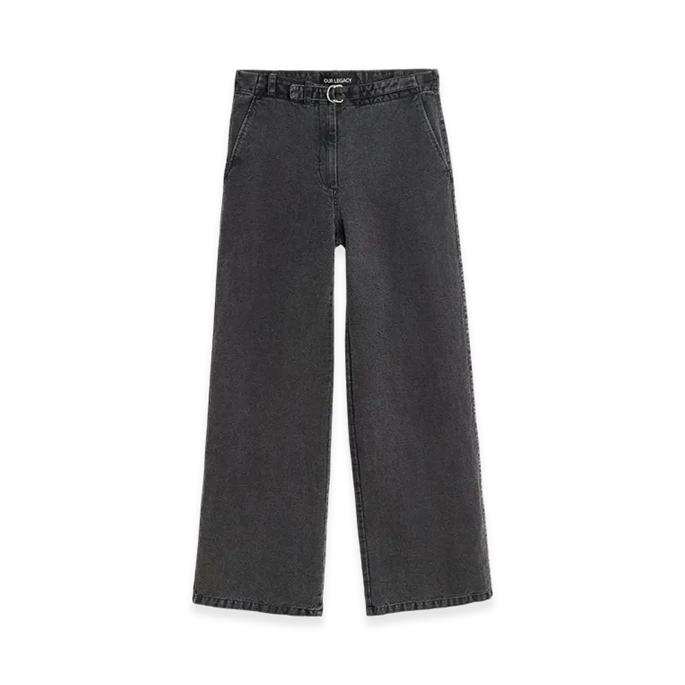 OUR LEGACY Women's Harbour Trouser "Black Enzyme Canvas"