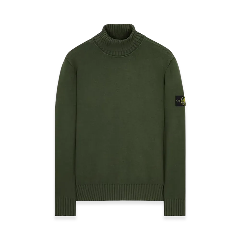 Stone Island 505A2 Winter Cotton Turtleneck Knit - 23FW "Olive Green"