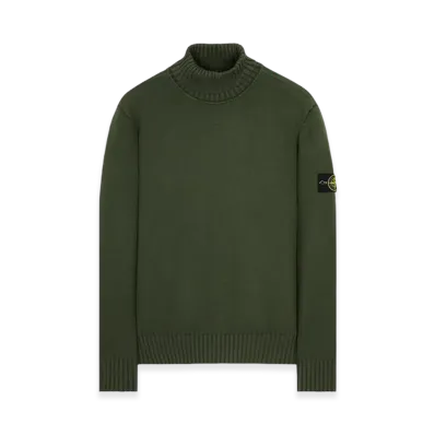 Stone Island 505A2 Winter Cotton Turtleneck Knit - 23FW "Olive Green"