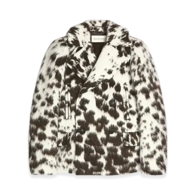 DRIES VAN NOTEN Women's Cowhide Caban Jacket "Brown"