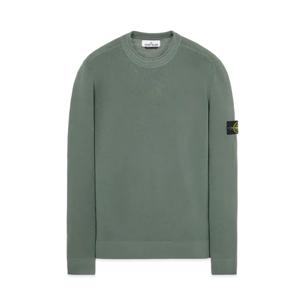 Stone Island 560C2 FULL RIB PURE WOOL "Sage Green"