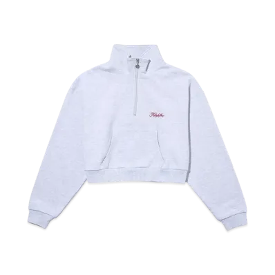 KEBOZ Dac Half Zip Cropped Sweat "Gray"