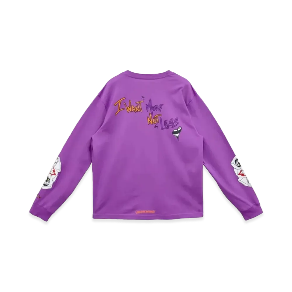 Chrome Hearts Matty Boy PPO I Want More Not Less L/S T-Shirt "Purple"