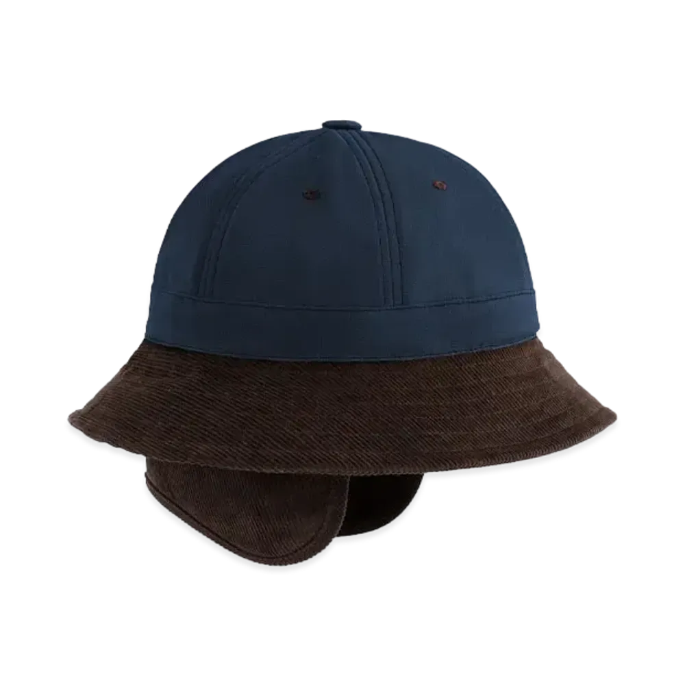 Aime Leon Dore Earflap Bell Bucket Hat "Navy&Brown"