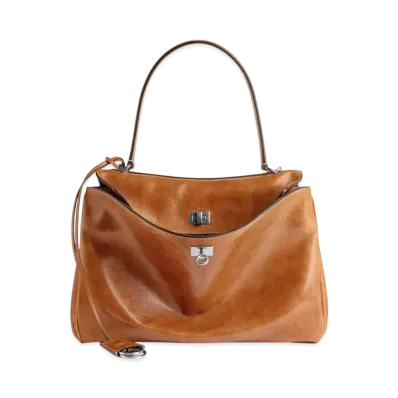 BALENCIAGA Rodeo Medium Handbag "Tan Cowboy"