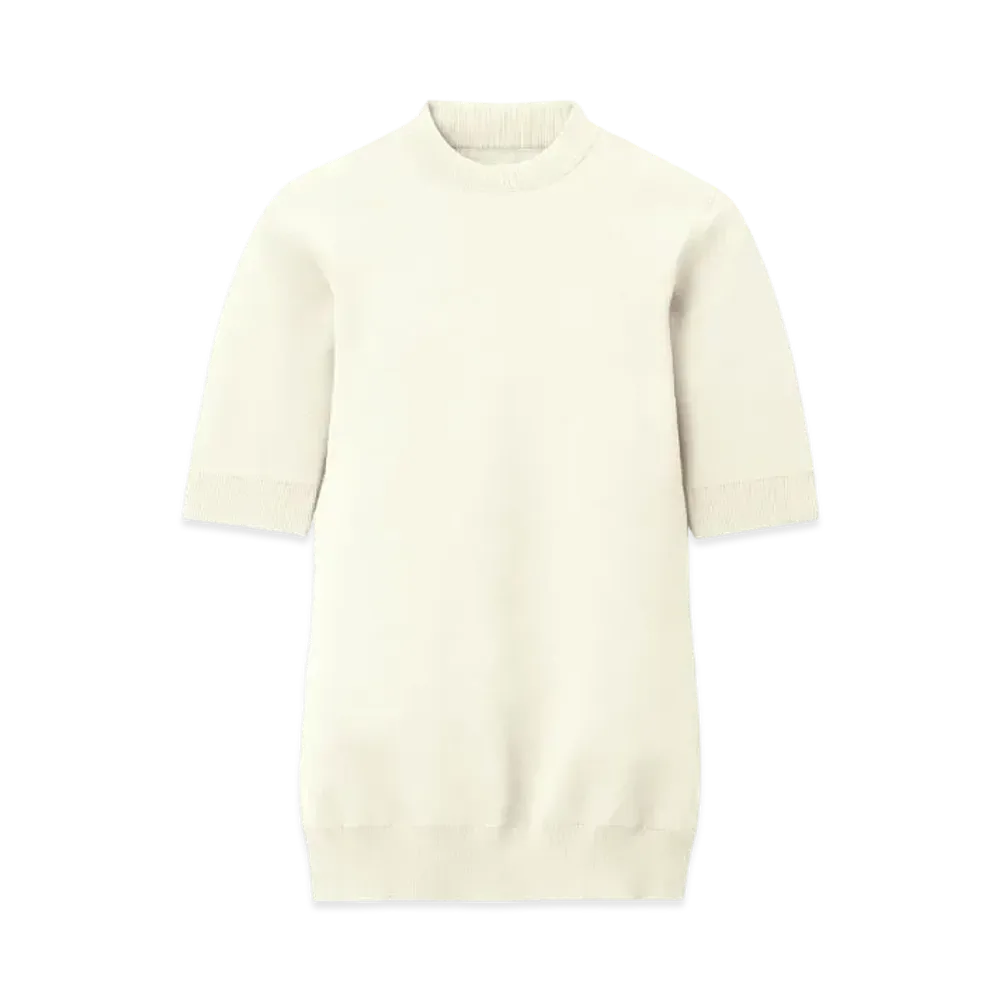 DESCENTE ALLTERRAIN Five-Quarter Bottleneck Shirts "Unbleached White"
