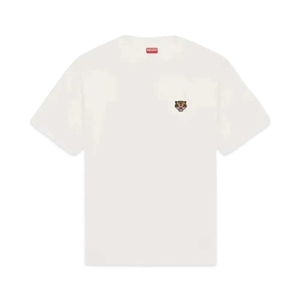 KENZO 'LUCKY TIGER CREST' Embroidered Classic T-shirt "Off White"