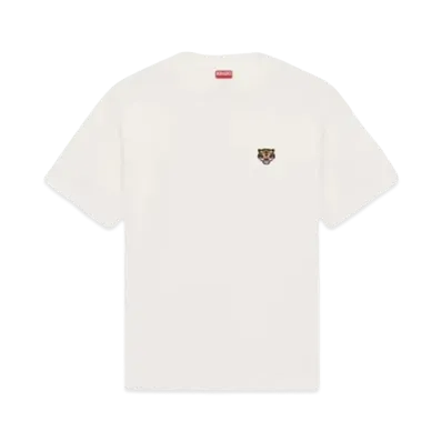 KENZO 'LUCKY TIGER CREST' Embroidered Classic T-shirt "Off White"