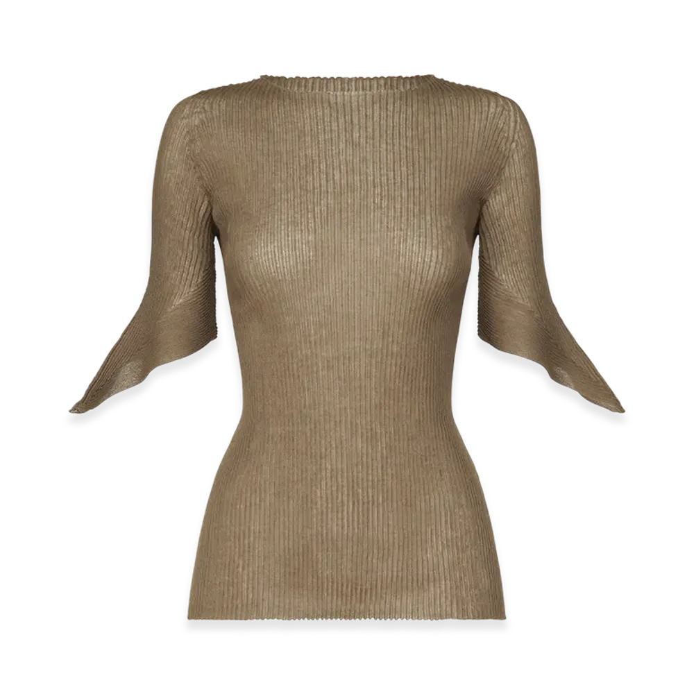ISSEY MIYAKE Spikelet Knit "Greige"