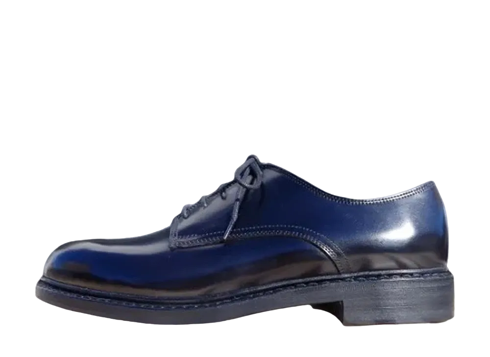 Jalan Sriwijaya Plain Toe Shoes Timo Cordovan "Black" 98902 Half Rubber Sole