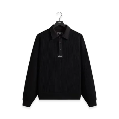 Kith Rib Stitch Ronin Henley Sweater "Black"