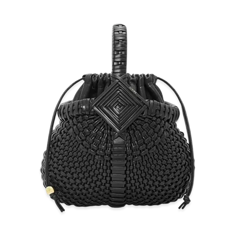 LOEWE Diamond Round Basket Bag Mini "Black"