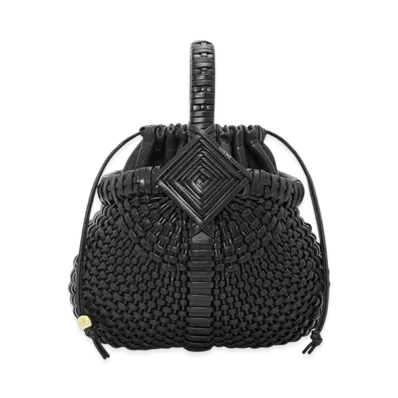 LOEWE Diamond Round Basket Bag Mini "Black"