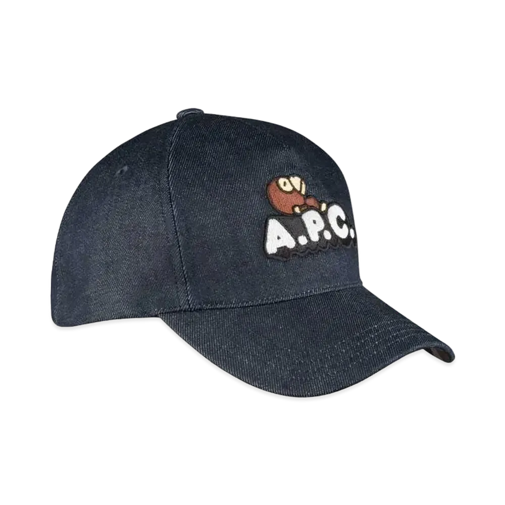 A BATHING APE x APC MILO ON APC DENIM CAP "Indigo"