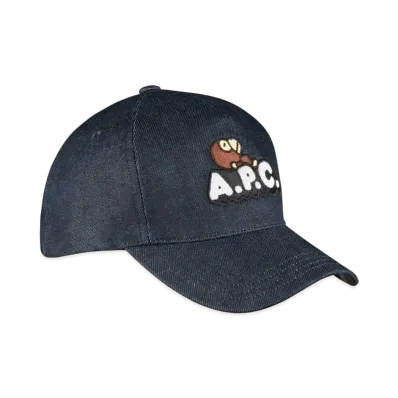 A BATHING APE x APC MILO ON APC DENIM CAP "Indigo"