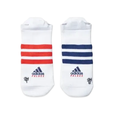 PALACE x adidas On Court No Show Sock "White Red"