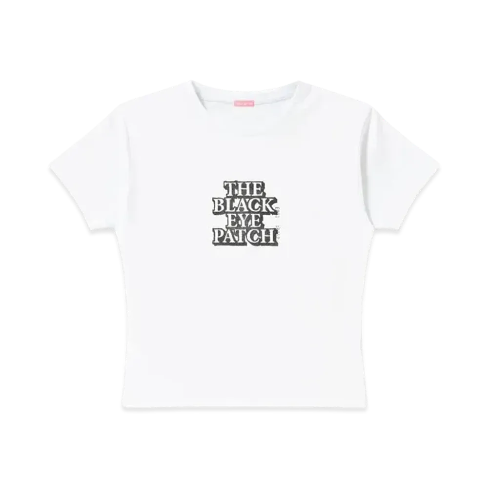 Black Eye Patch OG Baby Tee "White"