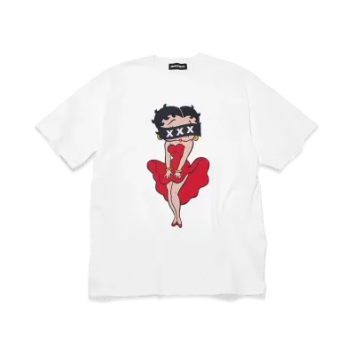 GOD SELECTION XXX x Betty Boop T-shirts GX-A24-BBST-02 "White"