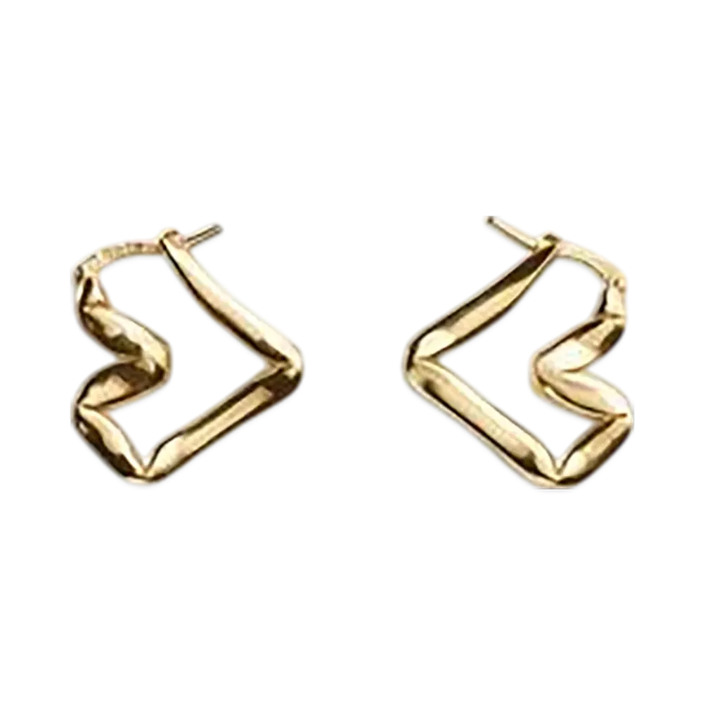 Bottega Veneta H Beam Earrings "Yellow Gold"
