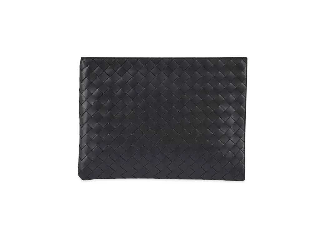 Bottega Veneta Half-Zipped Pouch "Black"