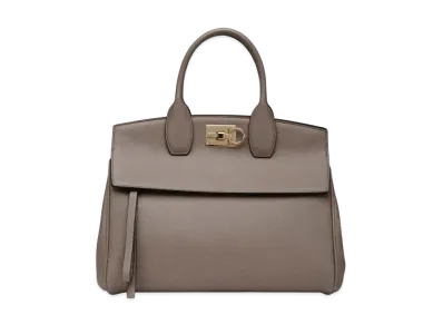 Salvatore Ferragamo Studio Bag (M) "Greige"