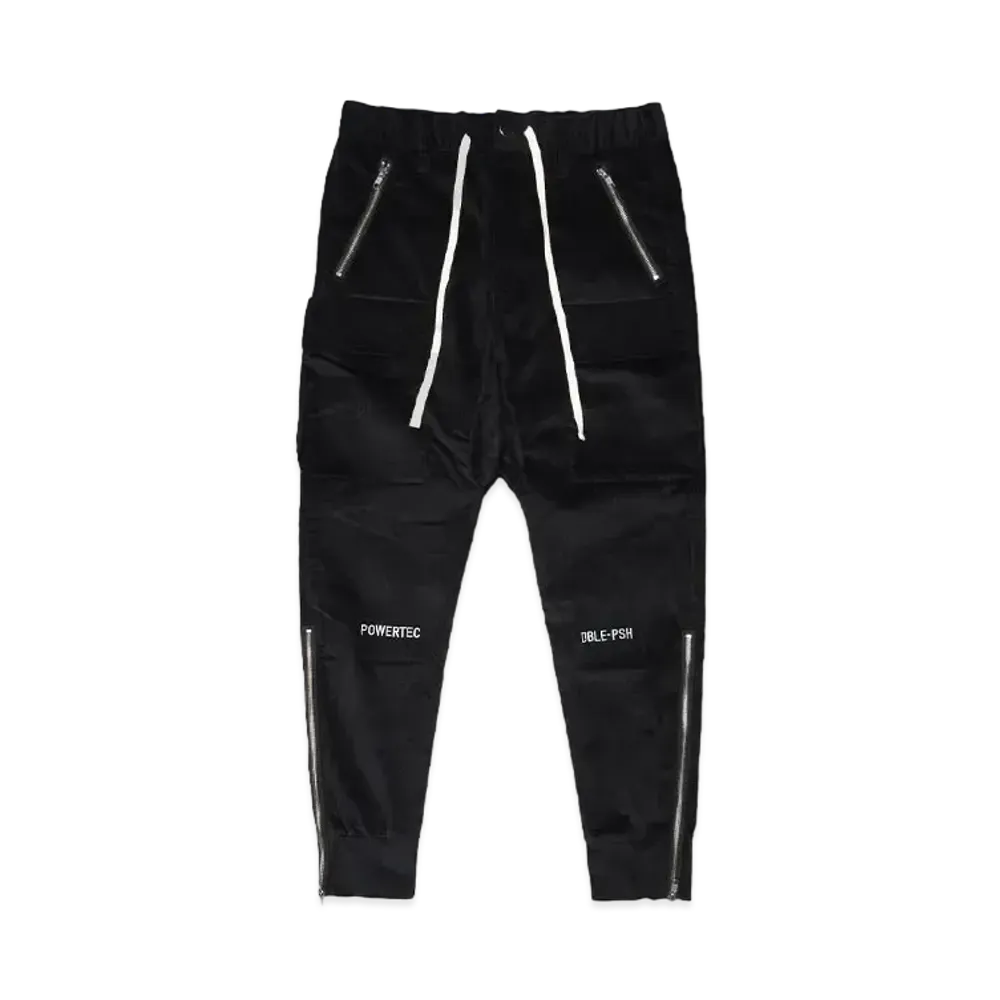 TAIN DOUBLE PUSH SAROUEL PANTS "BLACK"