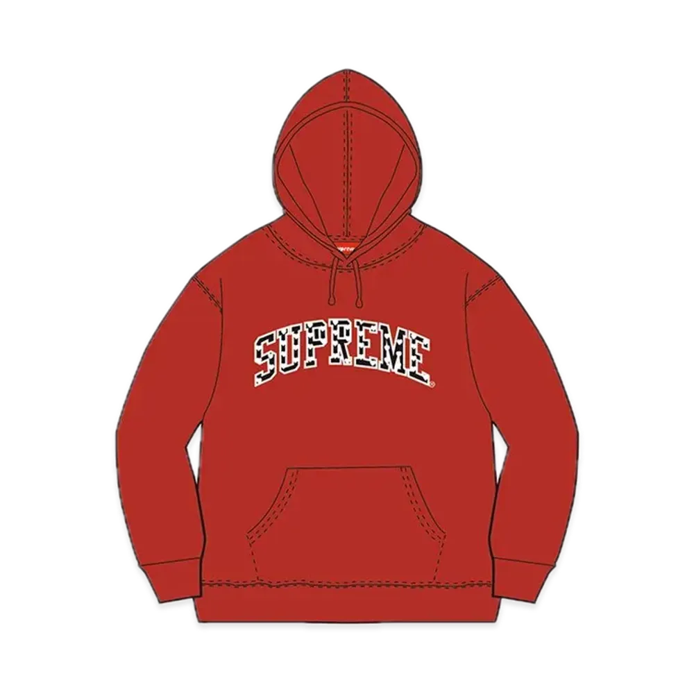 Supreme Hearts Arc Hooded Sweatshirt "Red" (21SS)