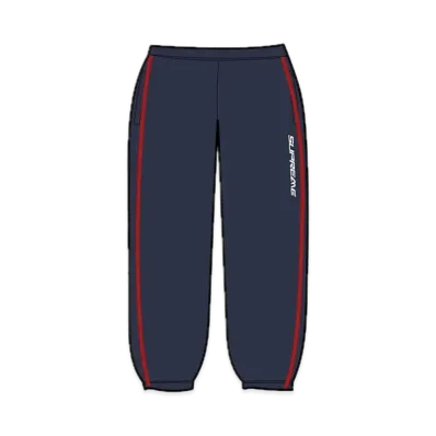 Supreme Contrast Zip Warm Up Pant "Navy"