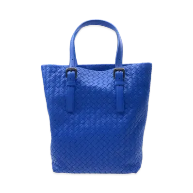 Bottega Veneta Lambskin Hand Bag "Blue"