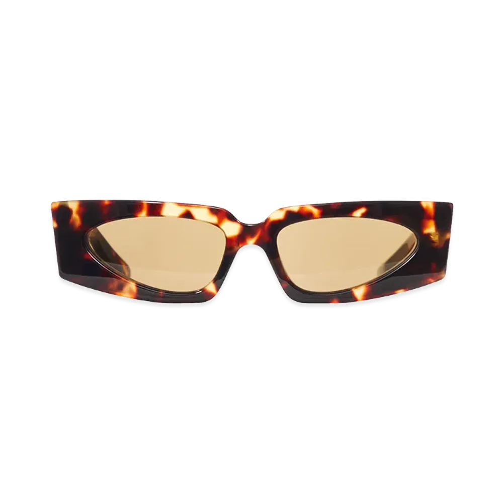 Valentino Women's Rectangular Acetate Sunglasses "Nude/Neutrals"