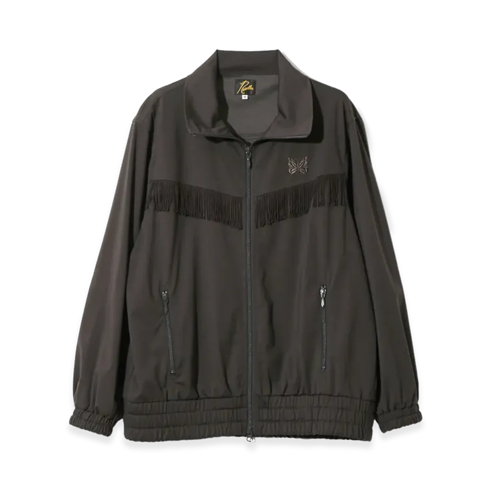 NEEDLES Fringe Track Jacket - High Count Jersey "Charcoal"