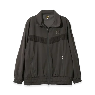 NEEDLES Fringe Track Jacket - High Count Jersey "Charcoal"