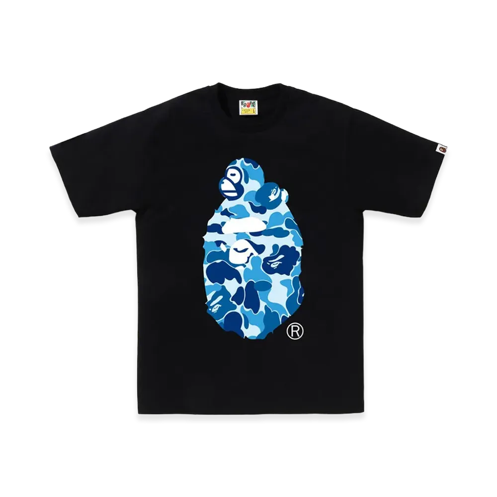 A BATHING APE ABC Camo Milo On Big Ape Tee "Black/Blue"