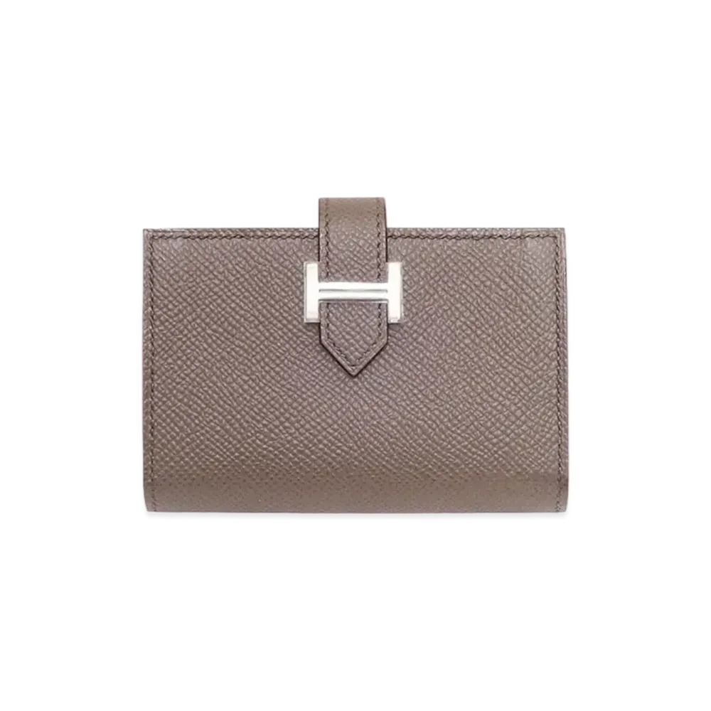 Hermes Bearn Card Case Veau Epsom "Etain/Silver"