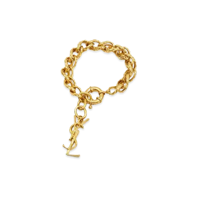 Saint Laurent Women's Cassandre Pendant Bracelet "Gold"