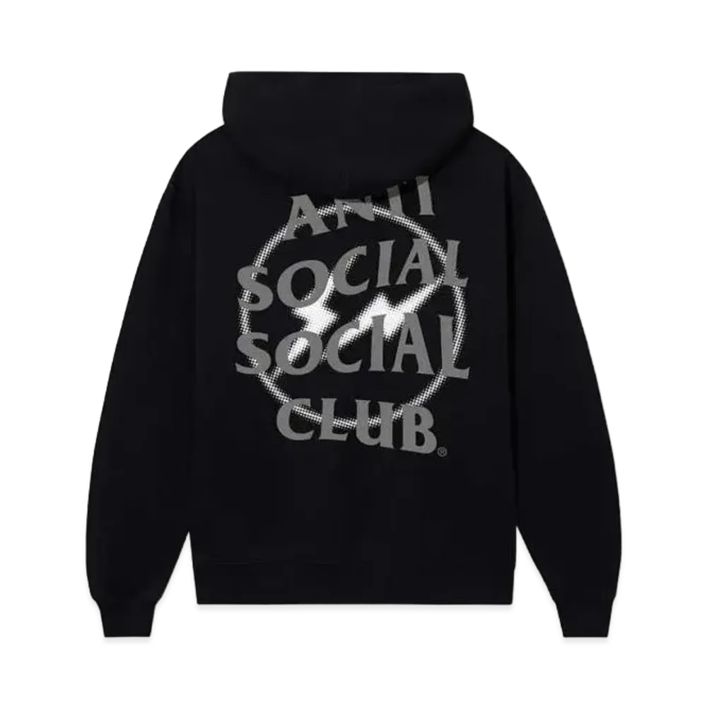 ANTI SOCIAL SOCIAL CLUB x FRAGMENT Half Tone Logo Hoodie "Black Grey"
