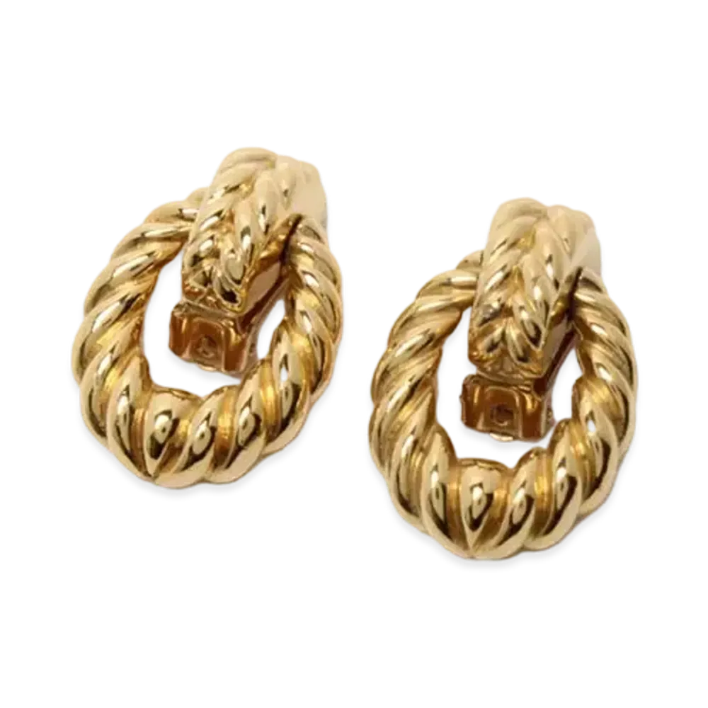 Dior Twist Earrings "Gold"