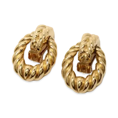 Dior Twist Earrings "Gold"