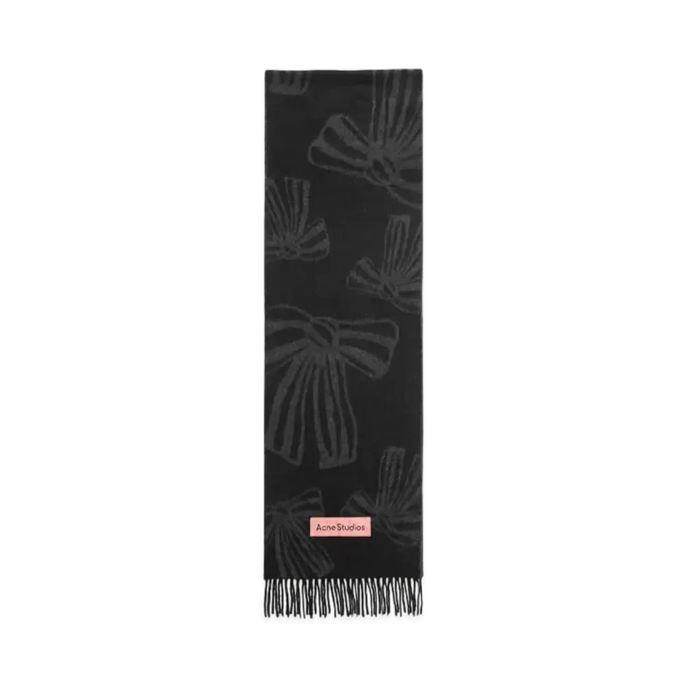 Acne Studios Cashmere Jacquard Scarf "Black"