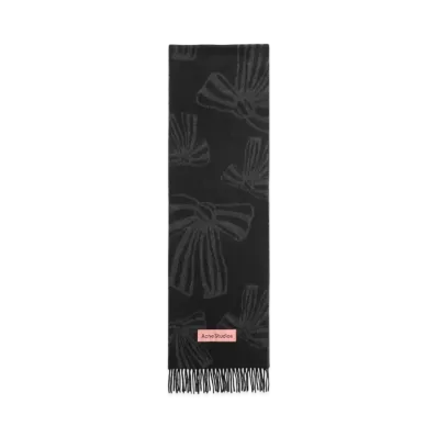 Acne Studios Cashmere Jacquard Scarf "Black"